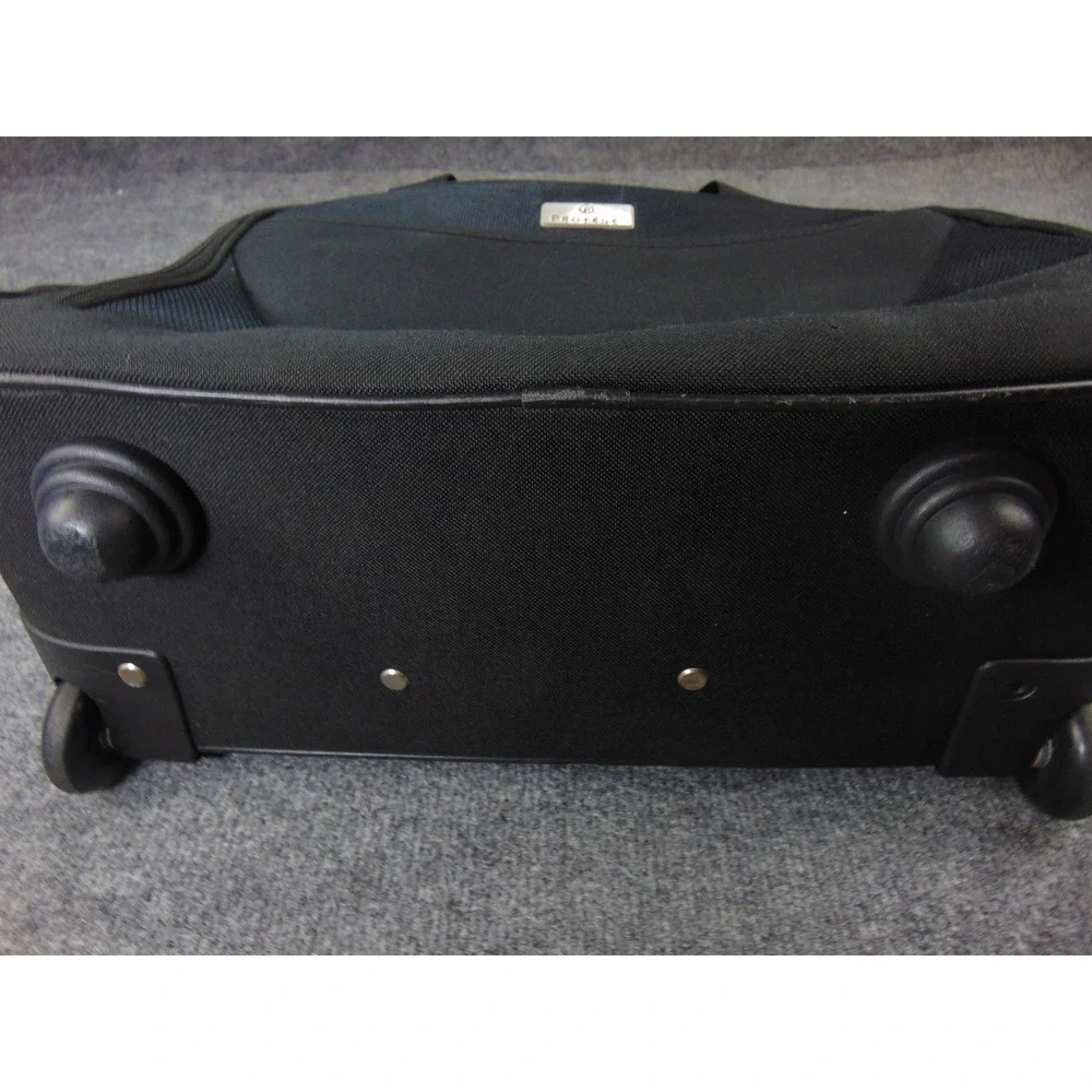 Protege Rolling Underseat Bag Mens Black Solid Travel Carry On Luggage 7117010